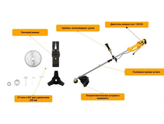 Садовый триммер DEKO DKTR1250 MAX (065-1244)